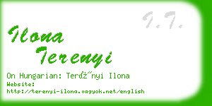 ilona terenyi business card